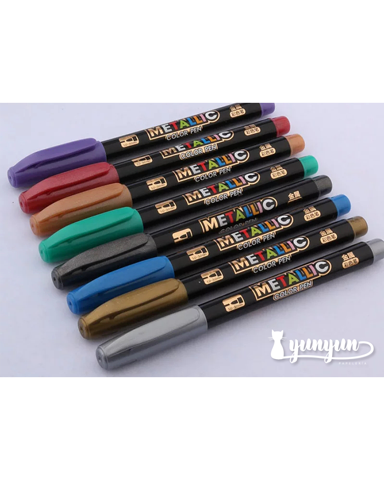 Set Metallic Color Pen - 8 pzas 