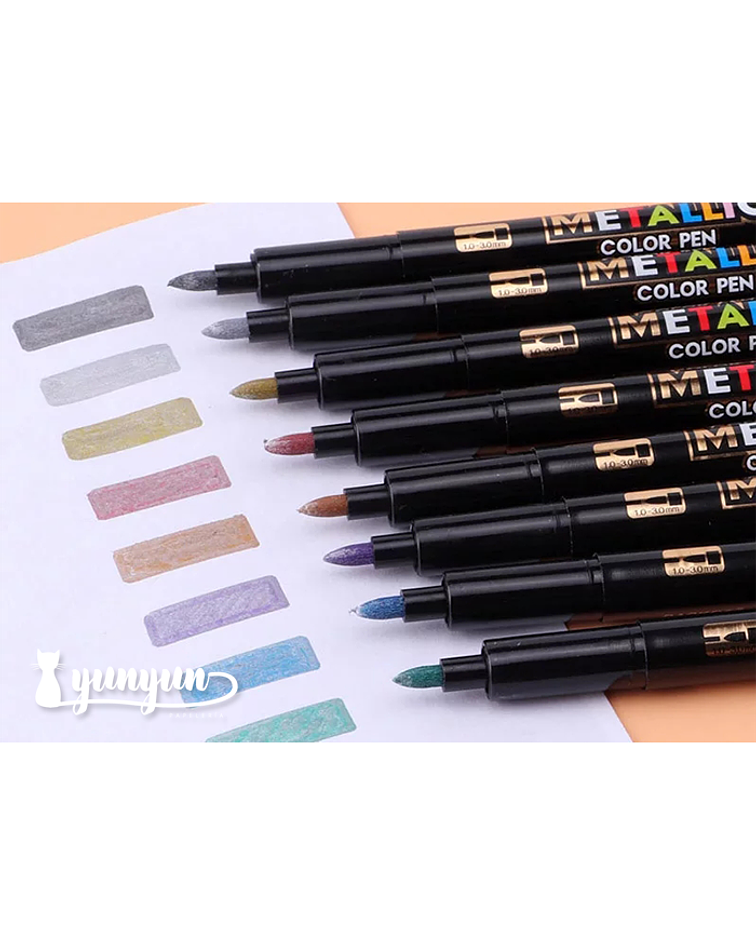 Set Metallic Color Pen - 8 pzas 