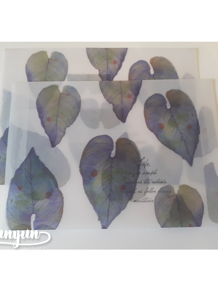 Sobres Otoño Papel Diamente 12 pzas - 16cm 5