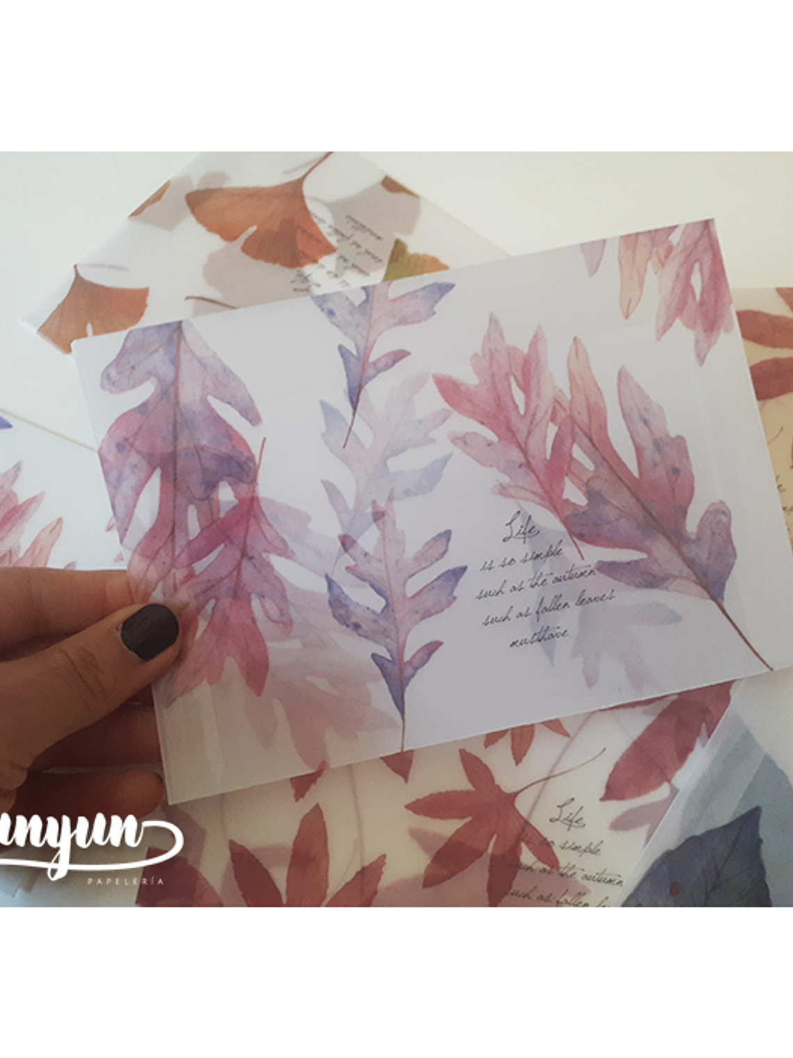 Sobres Otoño Papel Diamente 12 pzas - 16cm 6