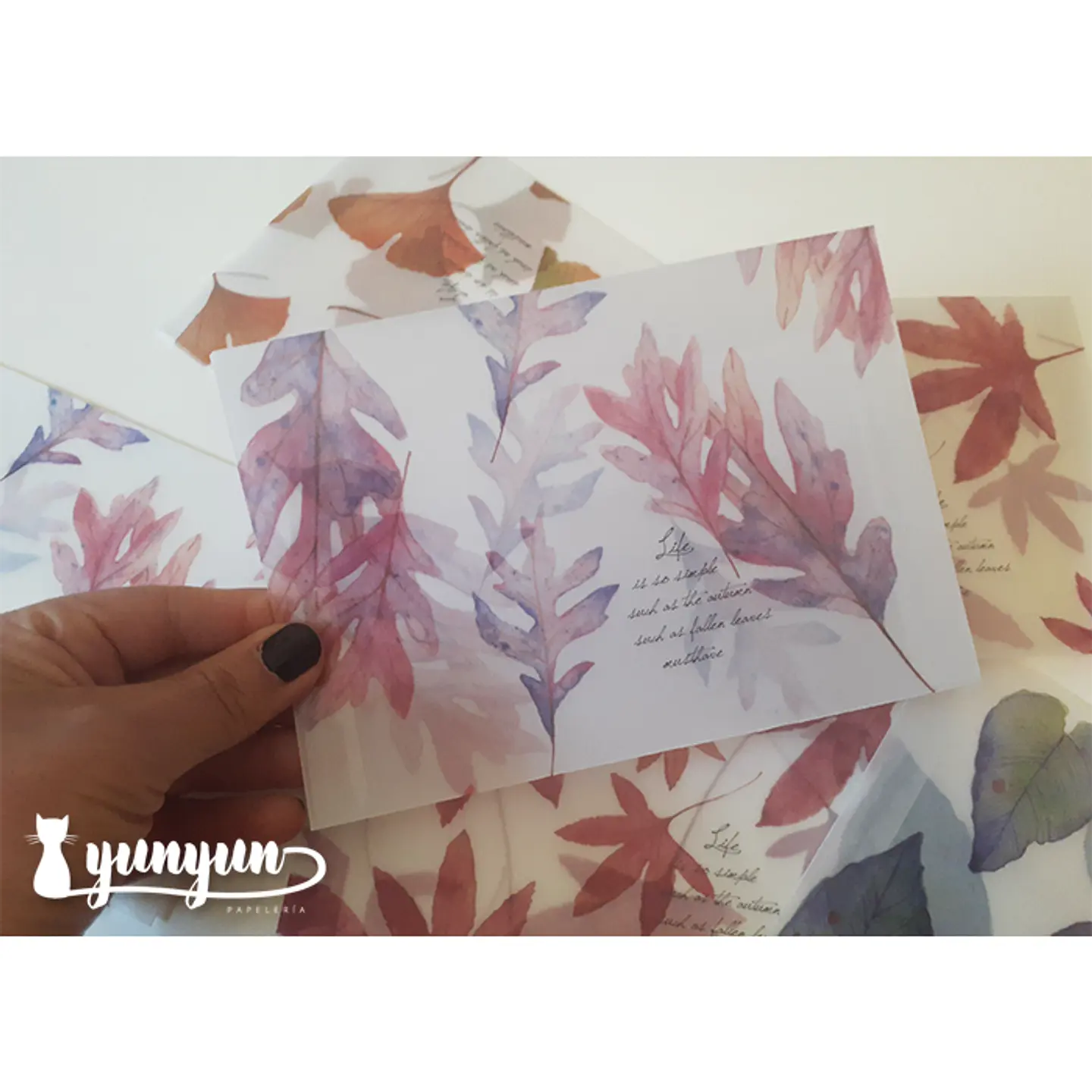 Sobres Otoño Papel Diamente 12 pzas - 16cm 6