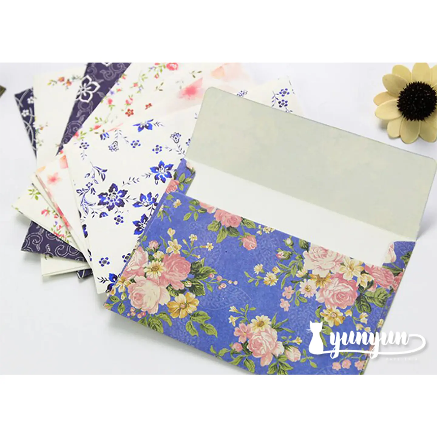 Set Sobres Floral - 9 pzas 2