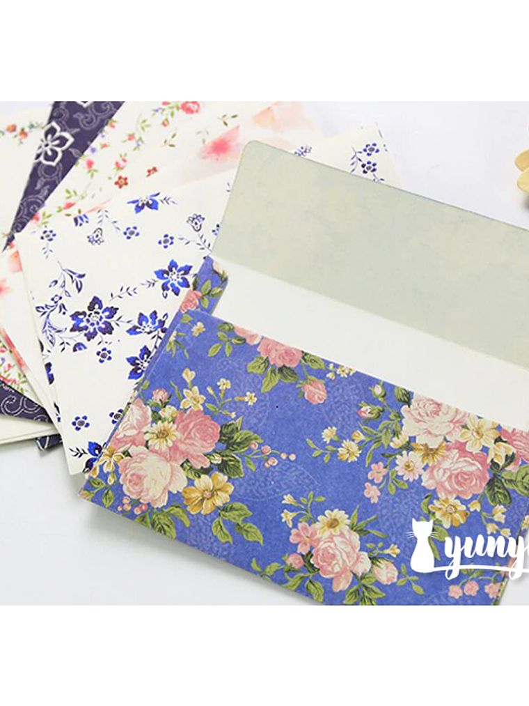 Set Sobres Floral - 9 pzas 2