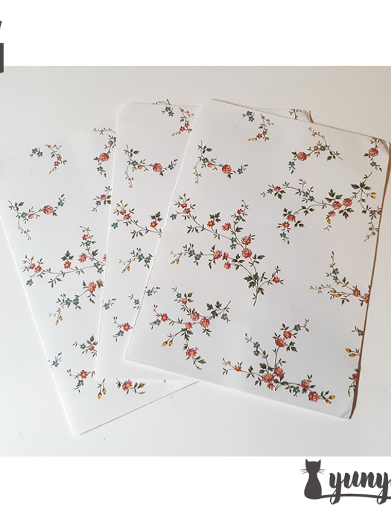 Set Sobres Floral - 9 pzas 9