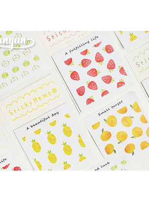 Notas Adhesivas Frutas - 30 pzas