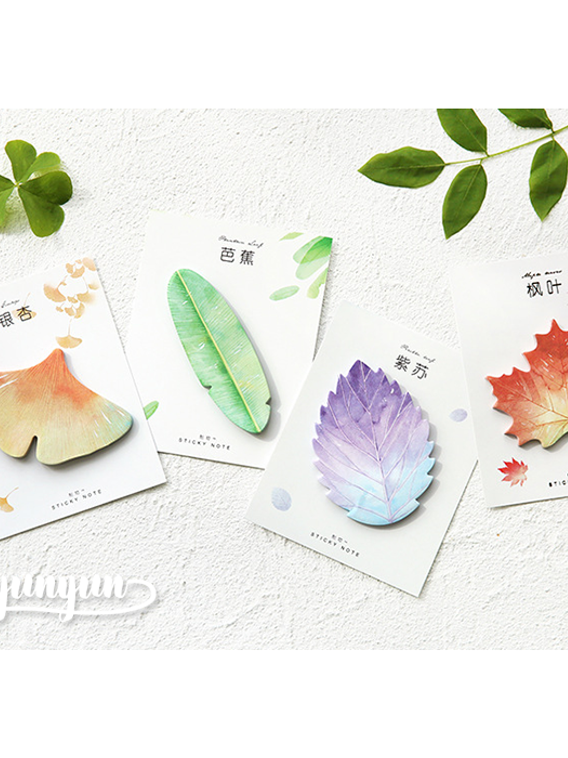 Notas Adhesivas Hojas Otoñales - 30 pzas  1