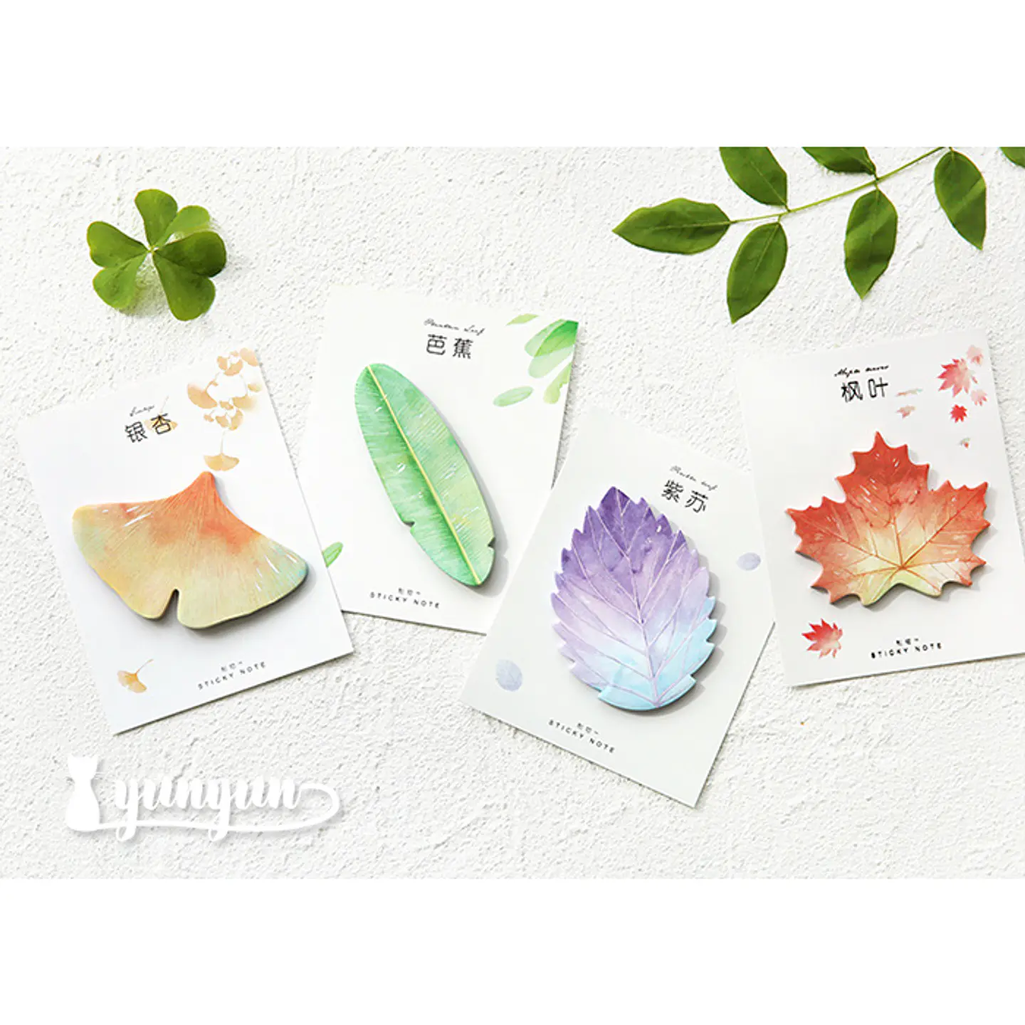 Notas Adhesivas Hojas Otoñales - 30 pzas  1