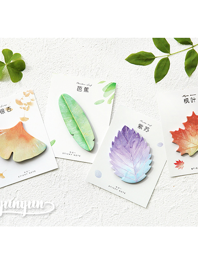 Notas Adhesivas Hojas Otoñales - 30 pzas  1