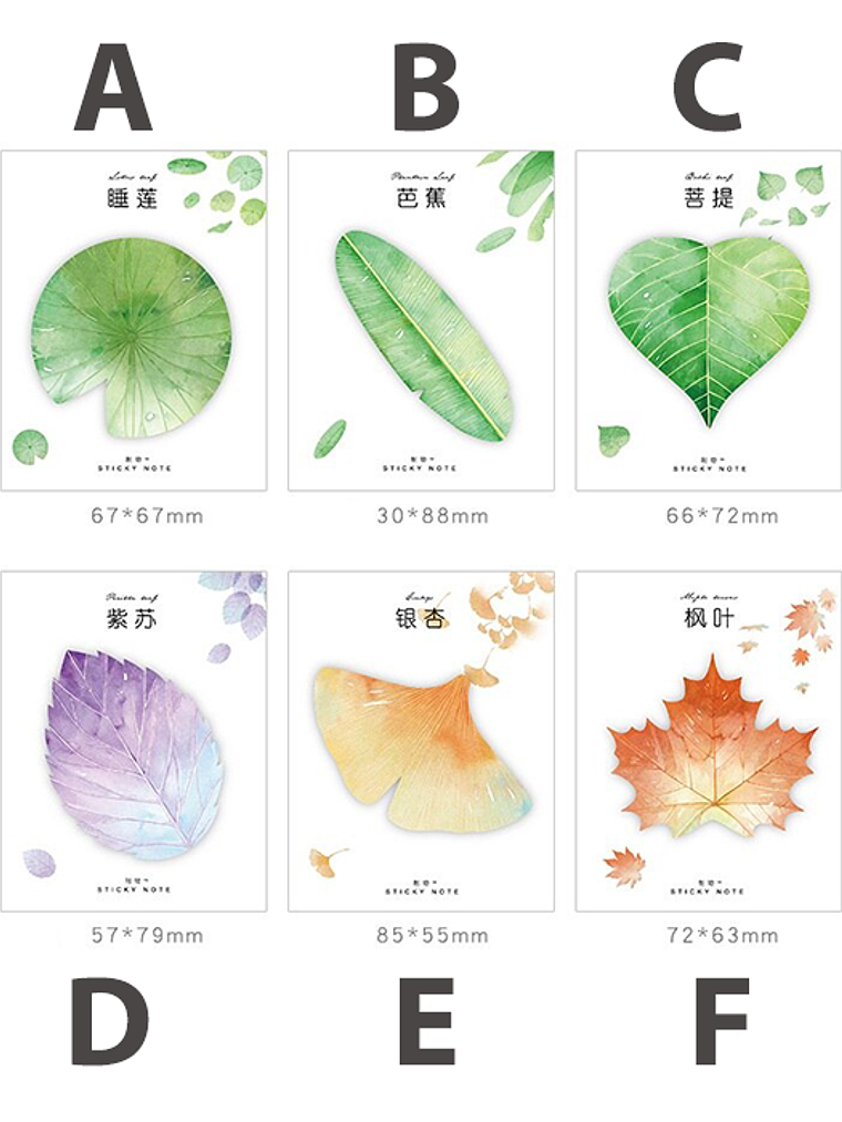 Notas Adhesivas Hojas Otoñales - 30 pzas  4