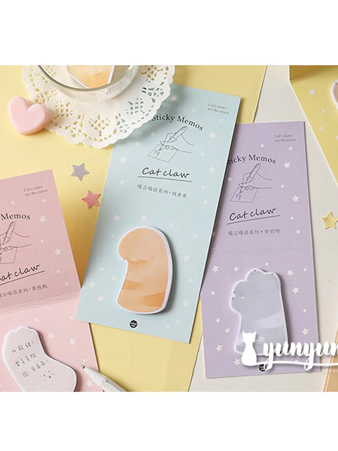 Notas Adhesivas Patitas de Gato - 30 pzas 1