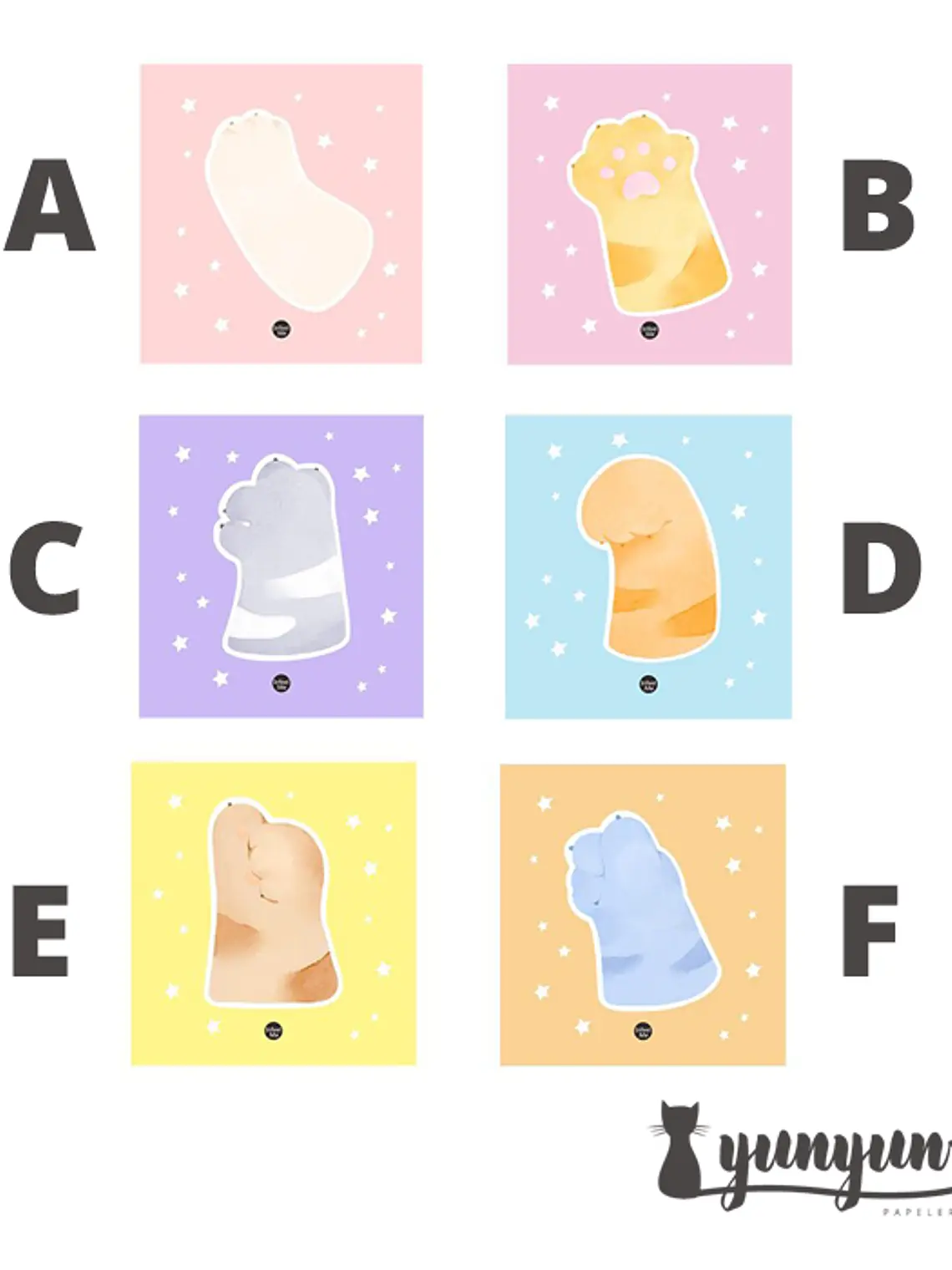 Notas Adhesivas Patitas de Gato - 30 pzas 2