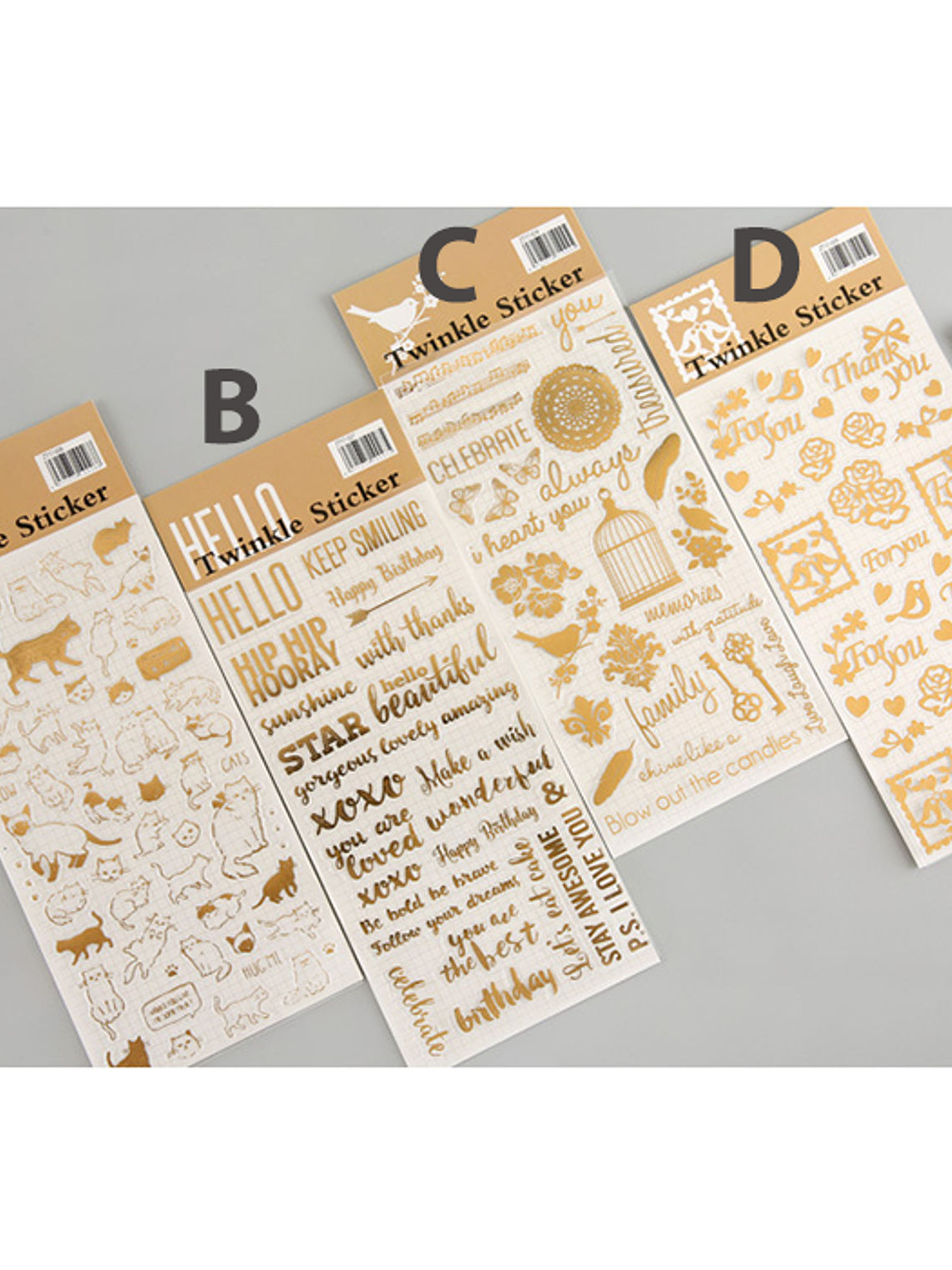 Gold Stickers - 1 lámina 4