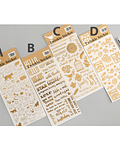 Gold Stickers - 1 lámina