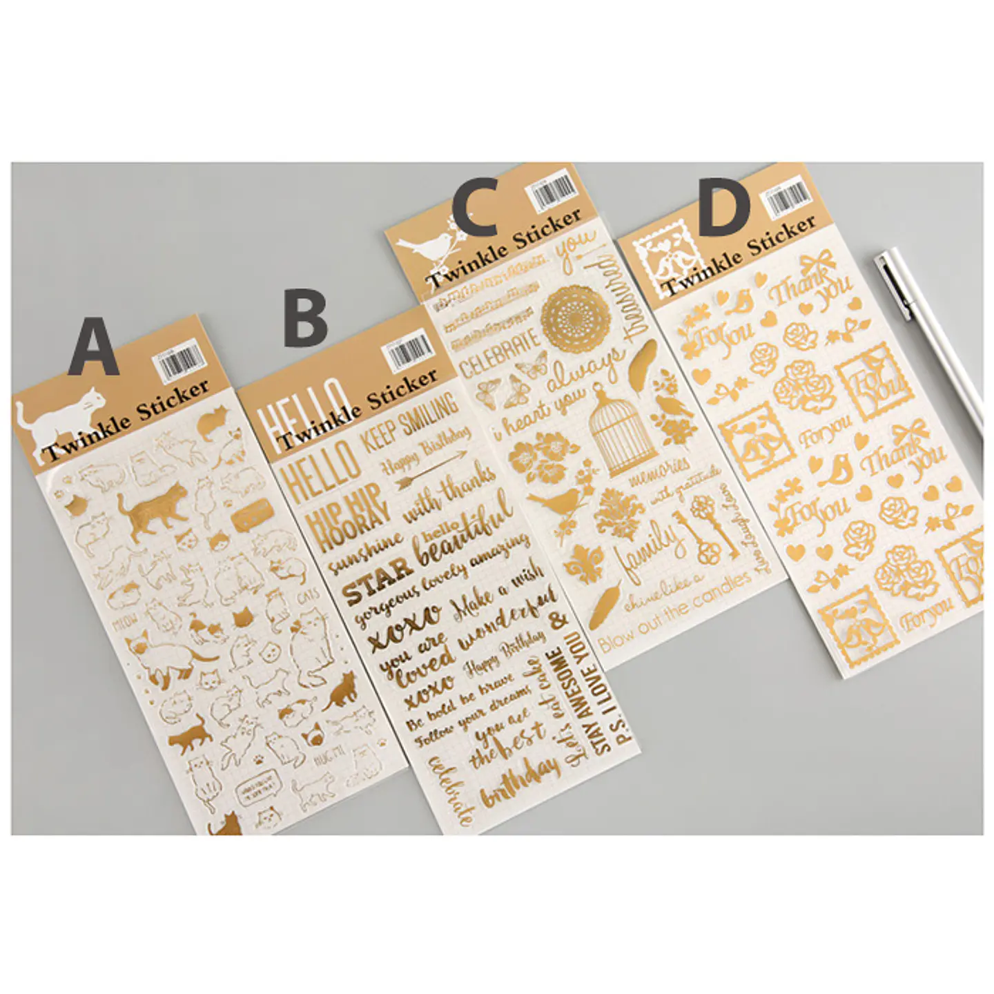 Gold Stickers - 1 lámina 4