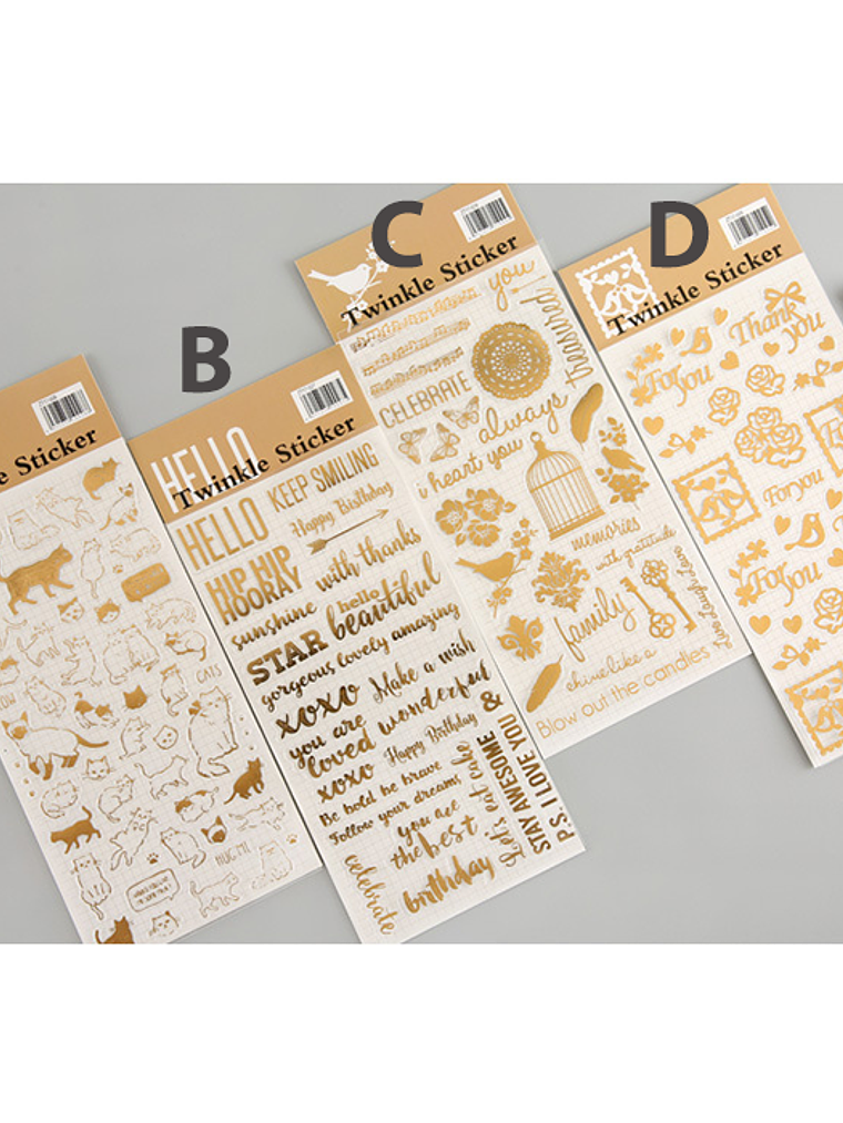 Gold Stickers - 1 lámina 4