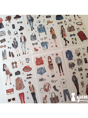 Moda & Viajes - 6 láminas