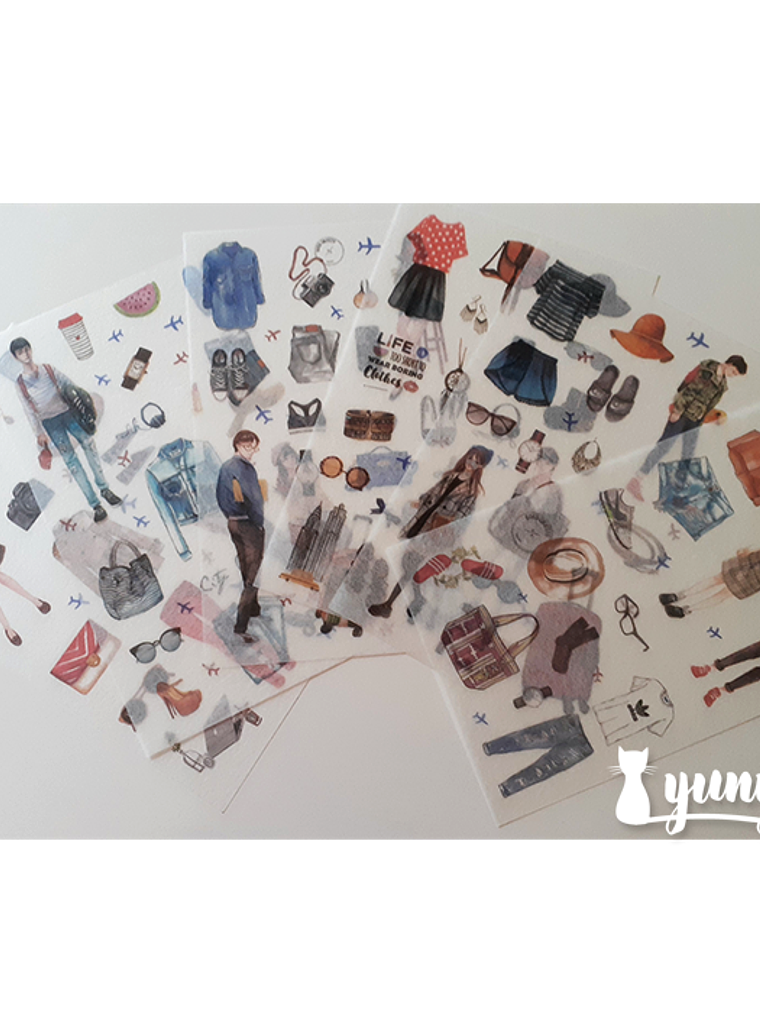 Moda & Viajes - 6 láminas 2