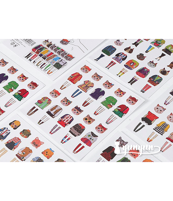 Stickers Animal Fashion - 5 láminas