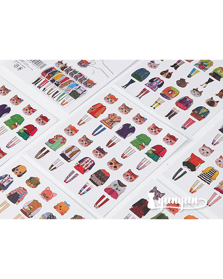 Stickers Animal Fashion - 5 láminas