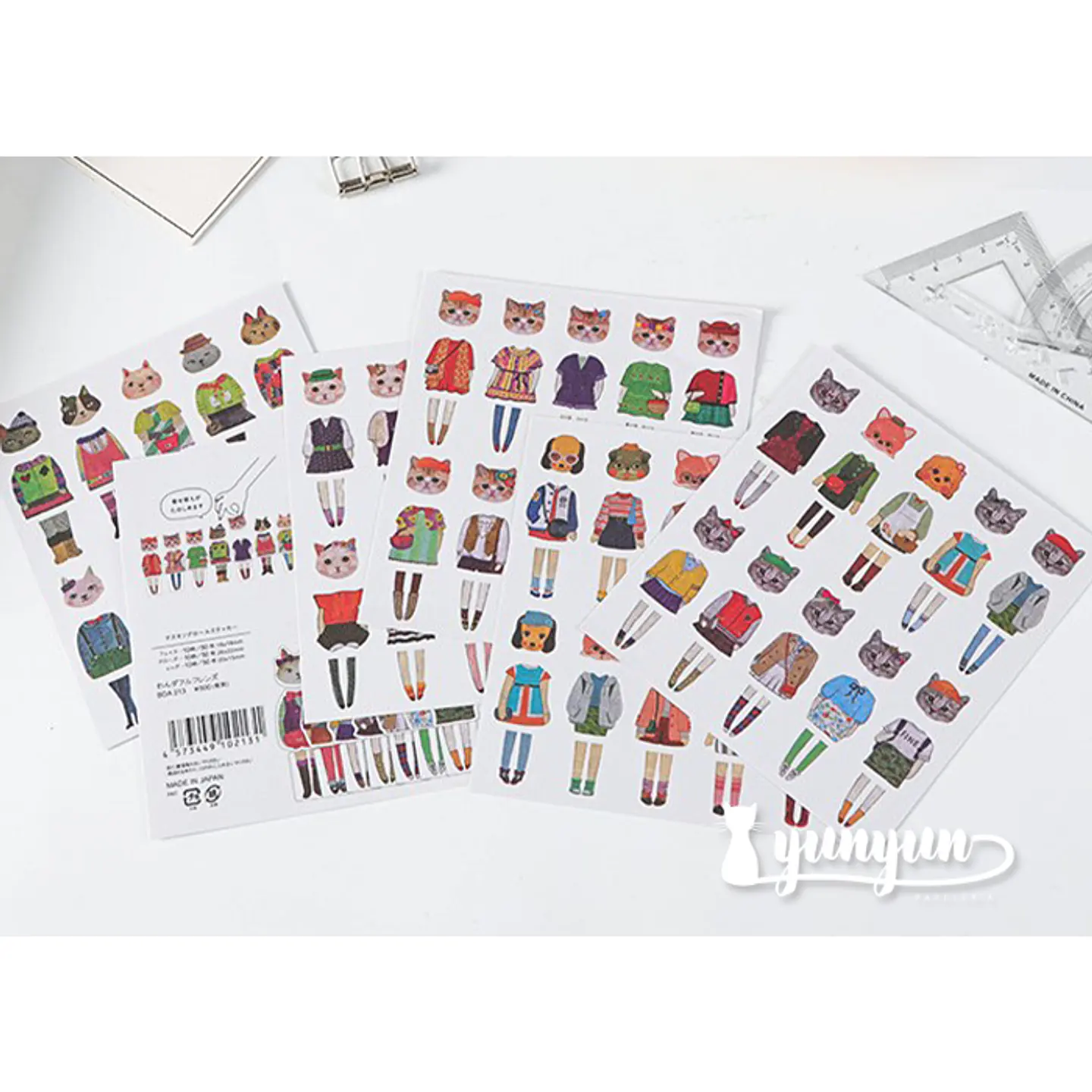 Stickers Animal Fashion - 5 láminas 2