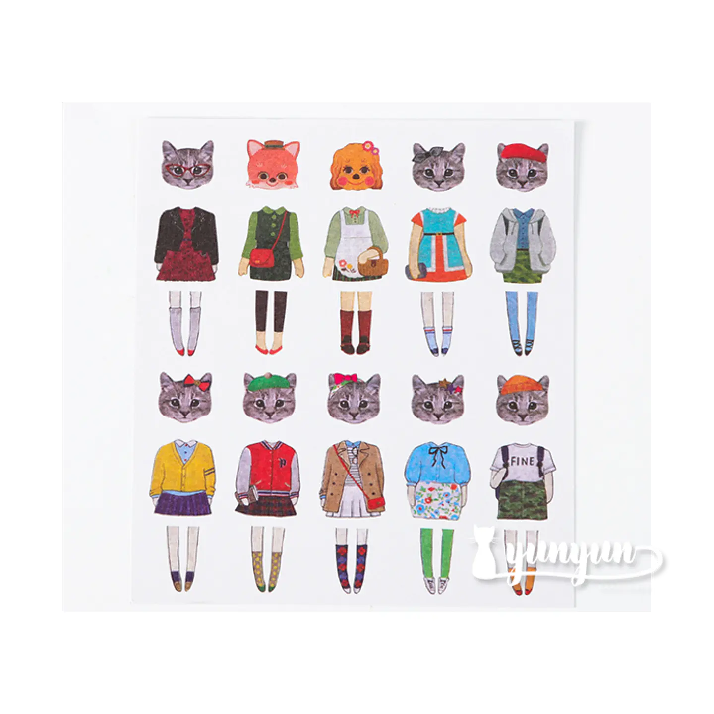 Stickers Animal Fashion - 5 láminas 4