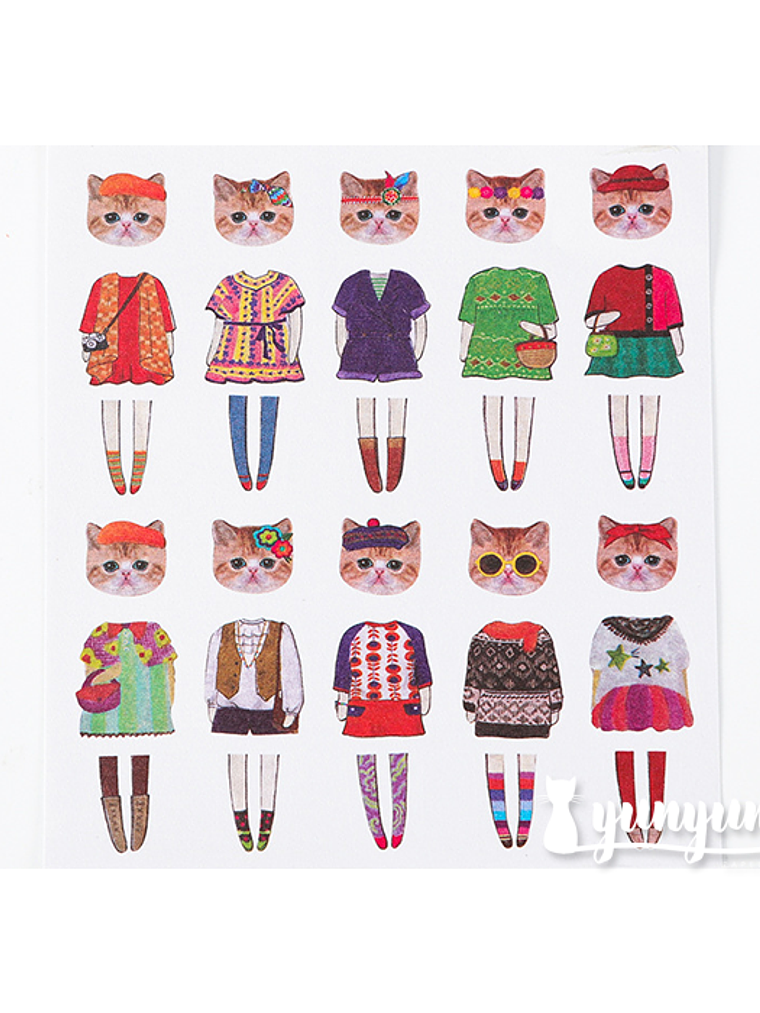 Stickers Animal Fashion - 5 láminas 6