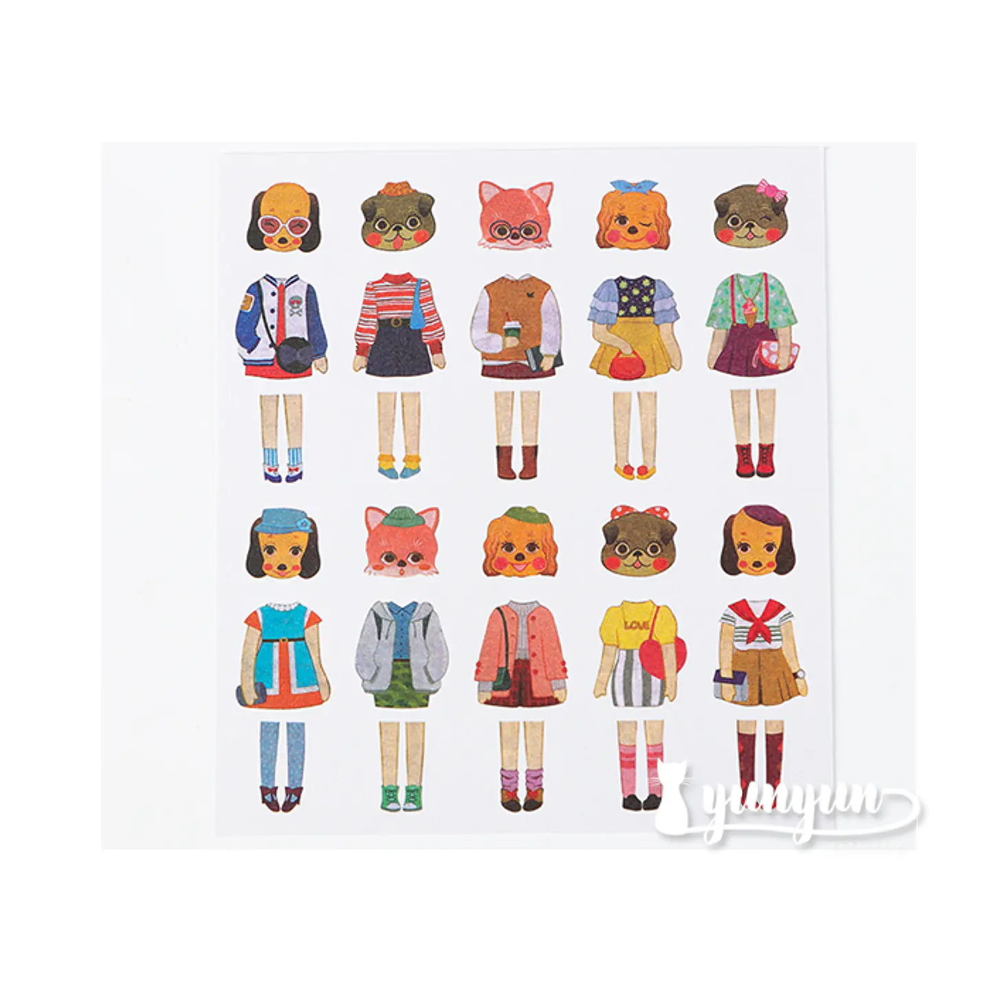 Stickers Animal Fashion - 5 láminas 7