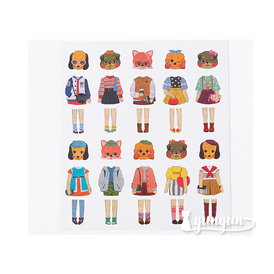 Stickers Animal Fashion - 5 láminas 7