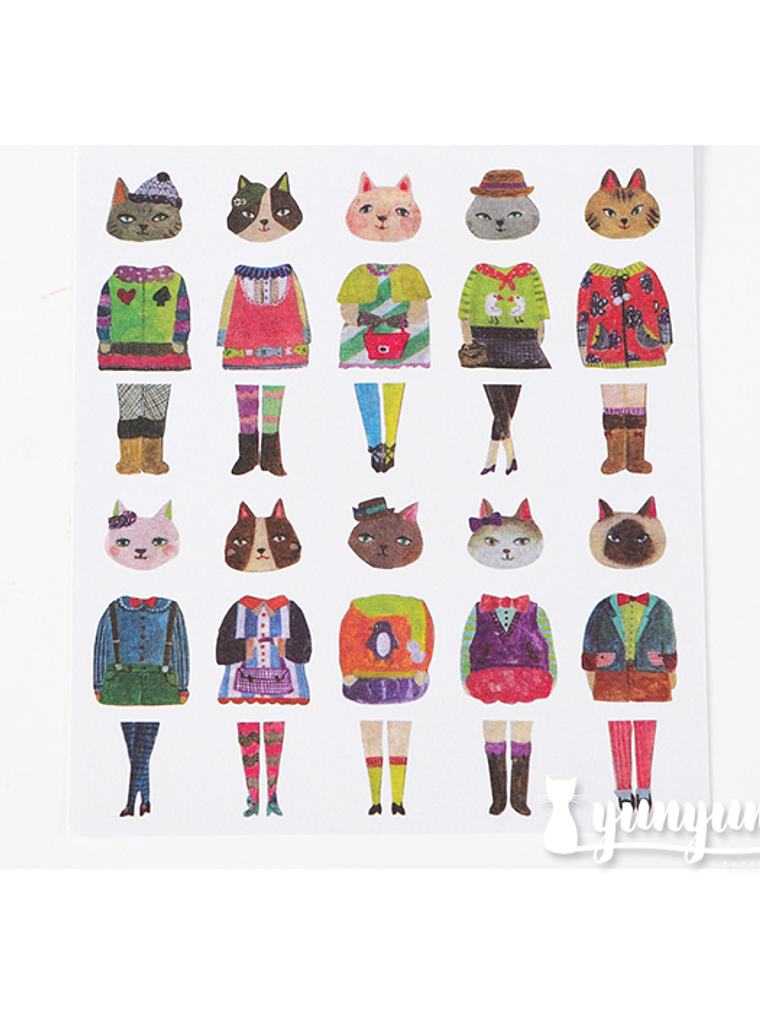 Stickers Animal Fashion - 5 láminas 8
