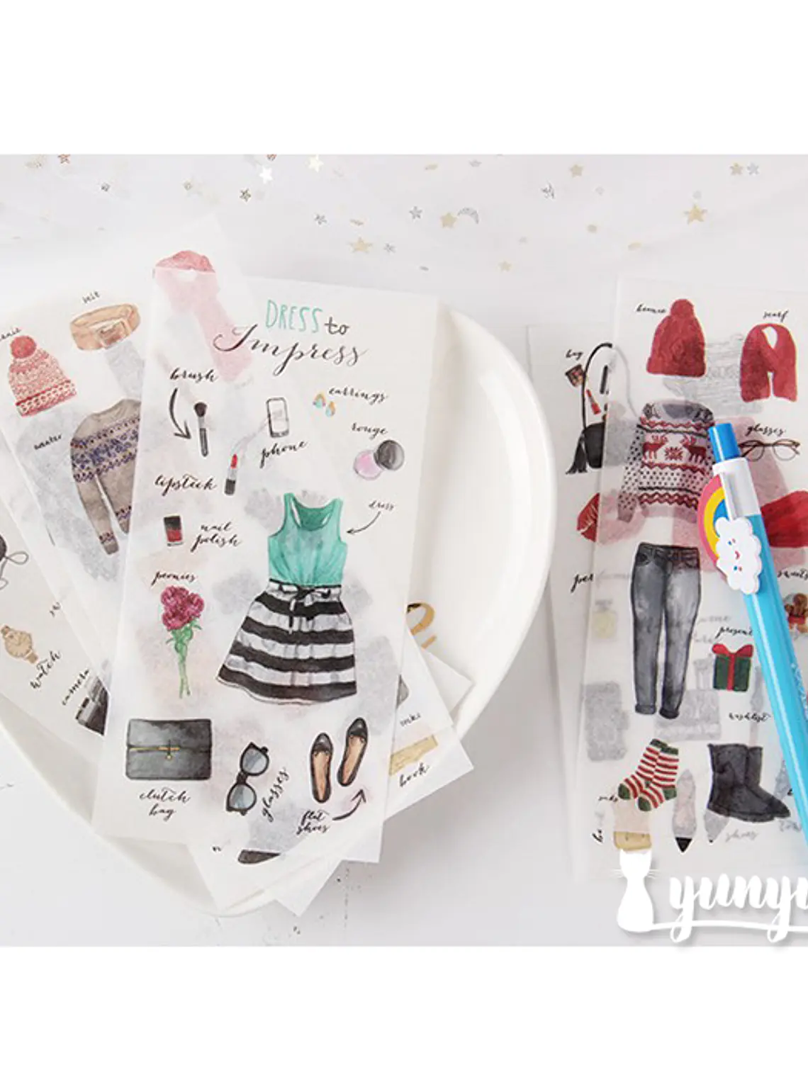 Stickers Fashion - 6 láminas 1