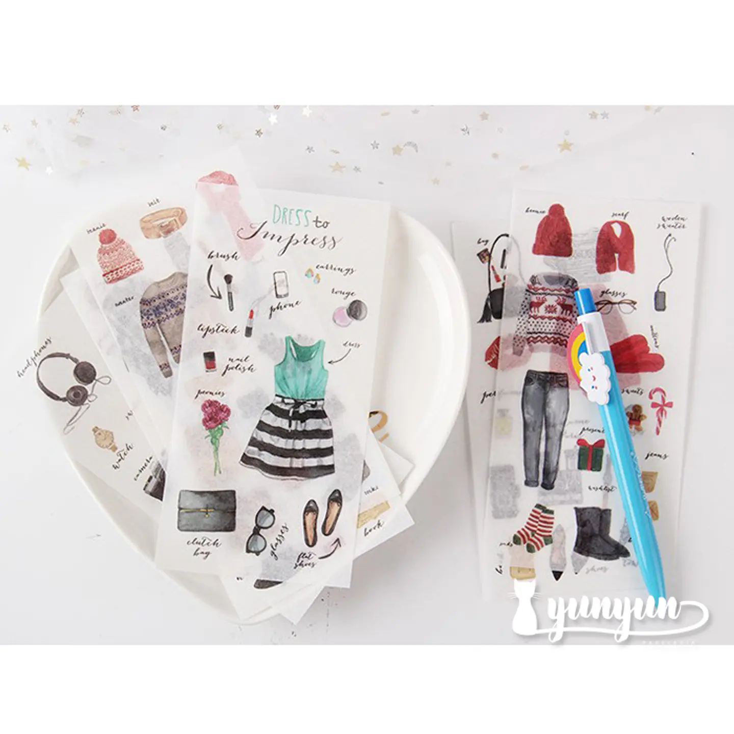Stickers Fashion - 6 láminas 1