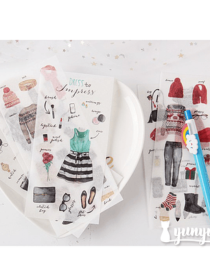 Stickers Fashion - 6 láminas
