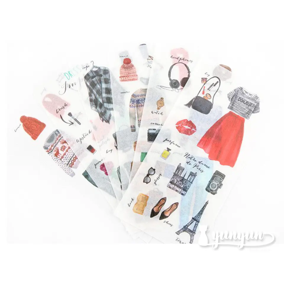 Stickers Fashion - 6 láminas 2
