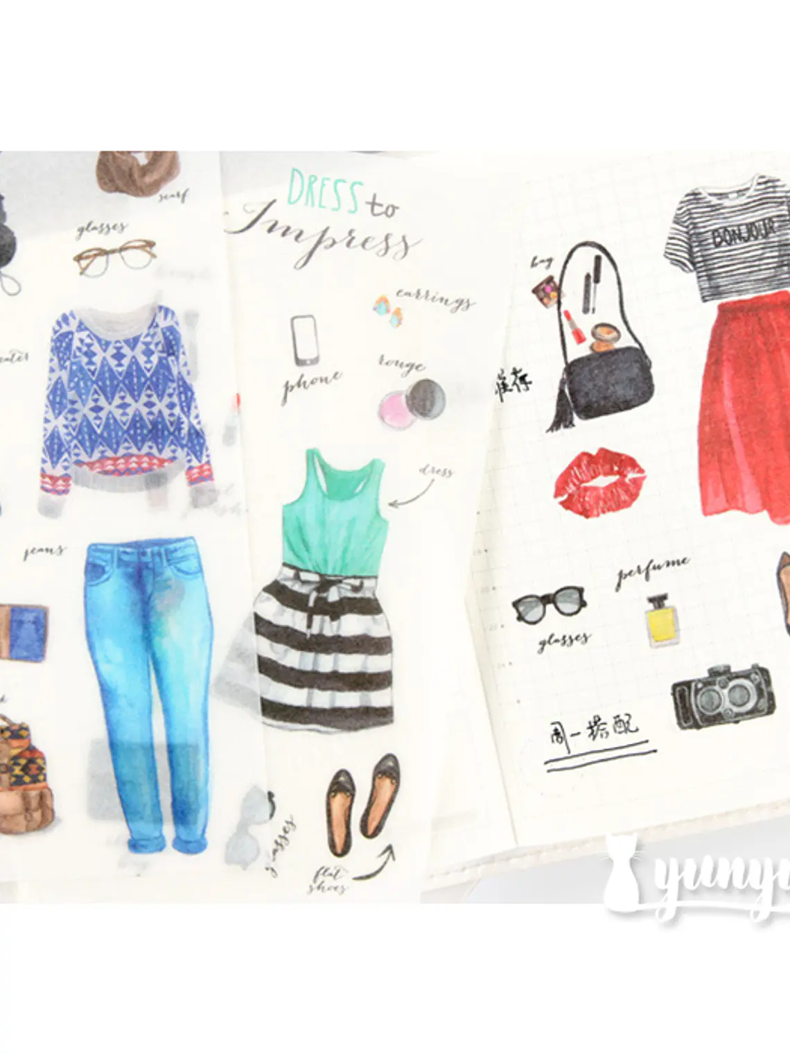 Stickers Fashion - 6 láminas 3