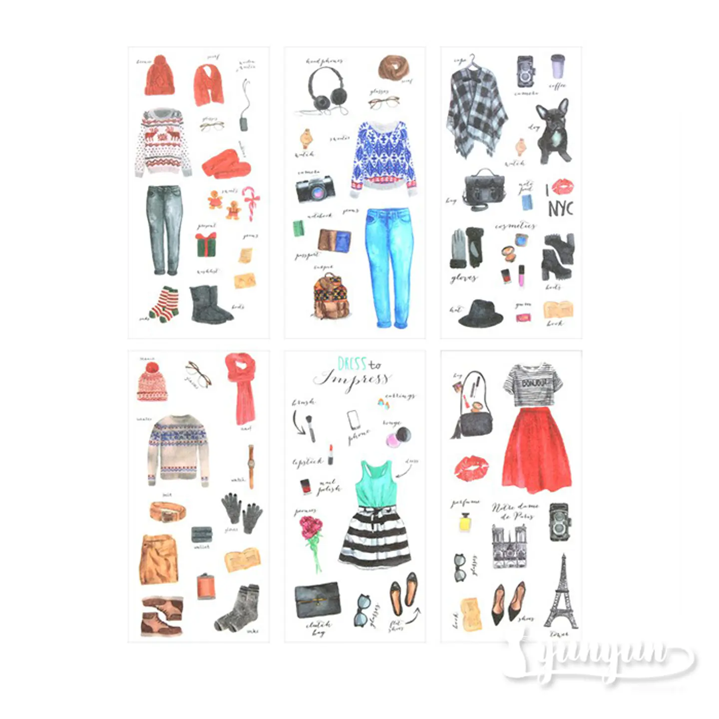 Stickers Fashion - 6 láminas 4