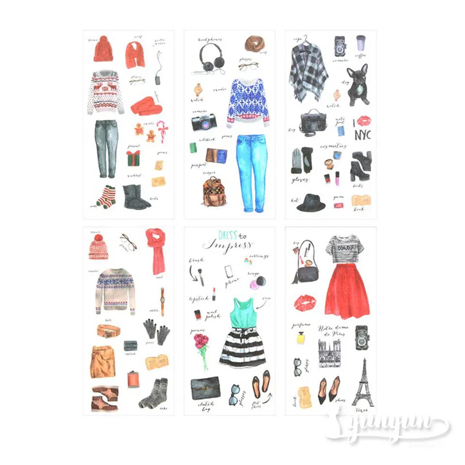 Stickers Fashion - 6 láminas 4