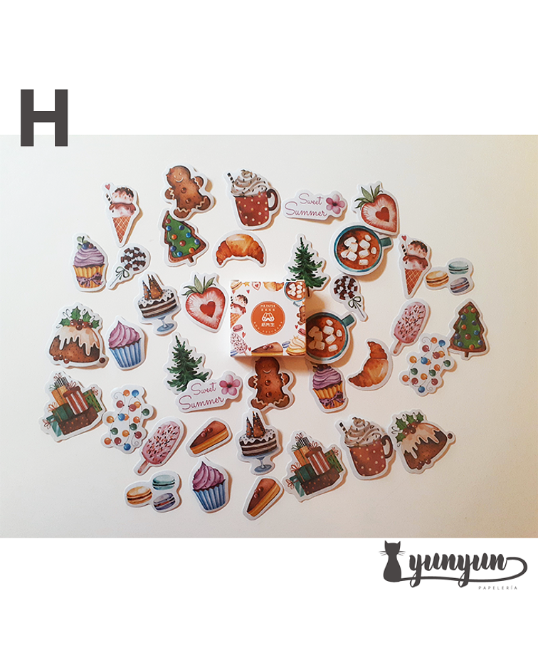 Caja Stickers Merry Christmas II - 45 pzas 