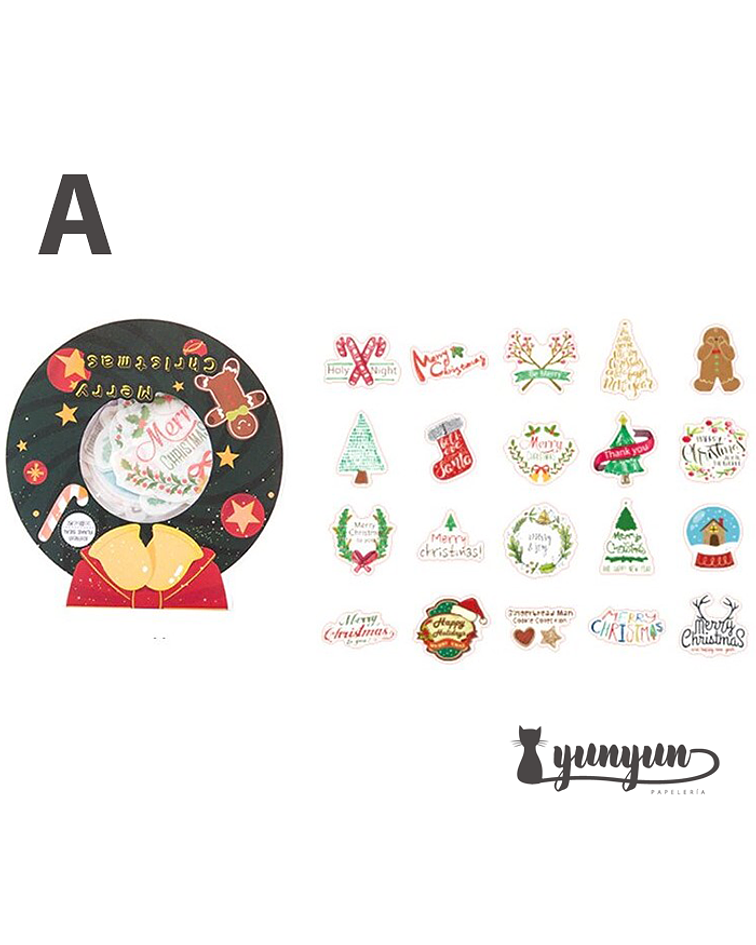 Stickers Merry Christmas - 40 pzas 