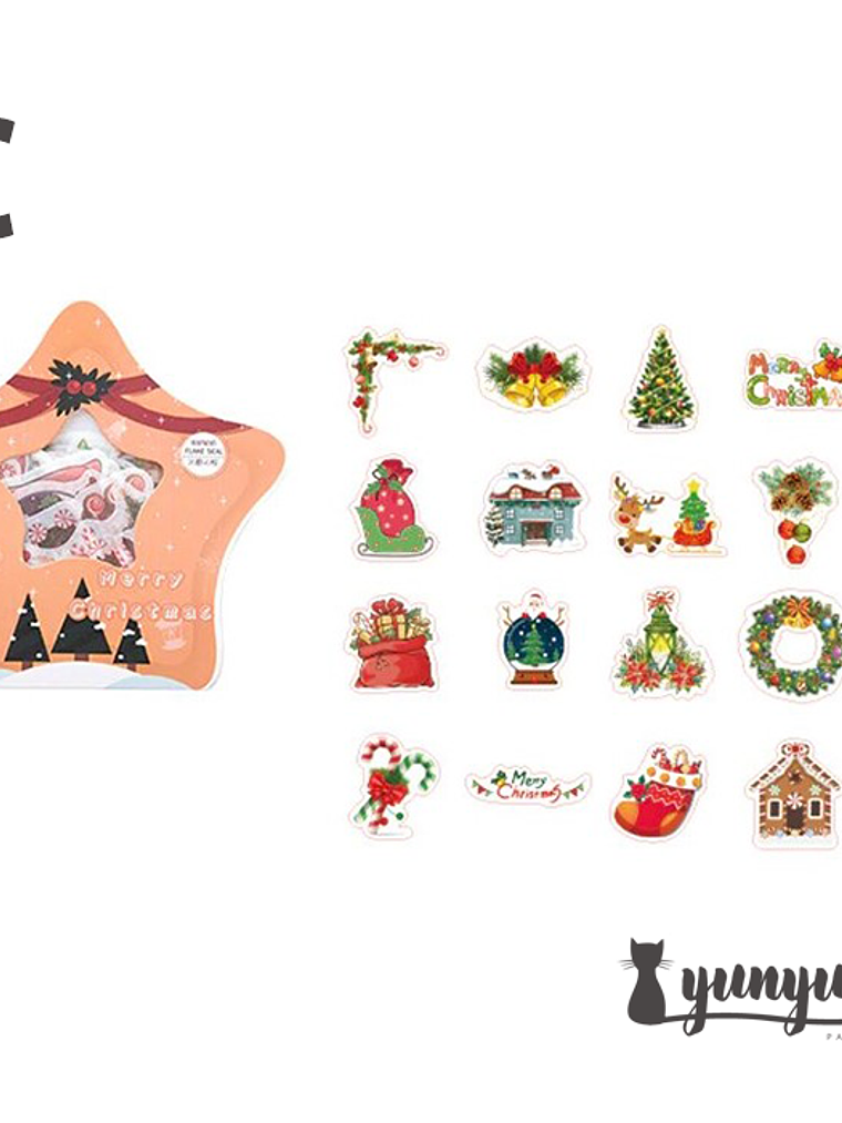 Stickers Merry Christmas - 40 pzas  8