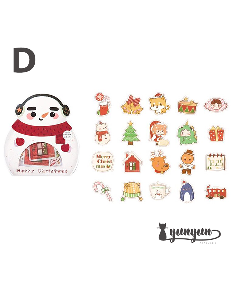 Stickers Merry Christmas - 40 pzas 