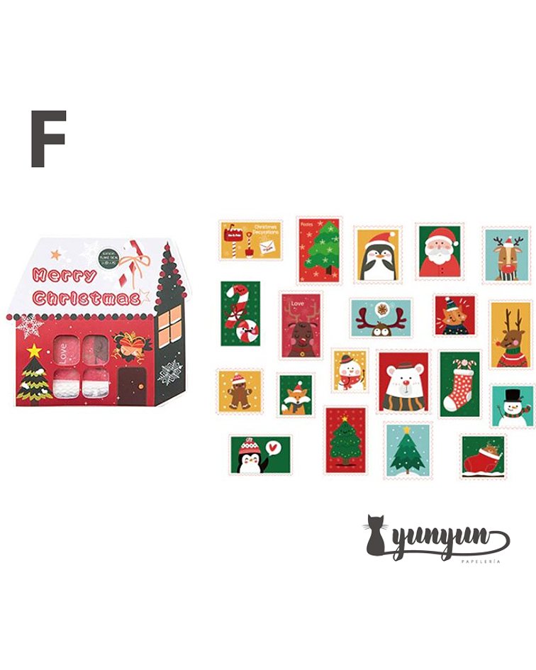 Stickers Merry Christmas - 40 pzas 