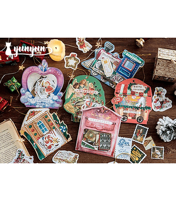 Stickers Golden Christmas - 40 pzas