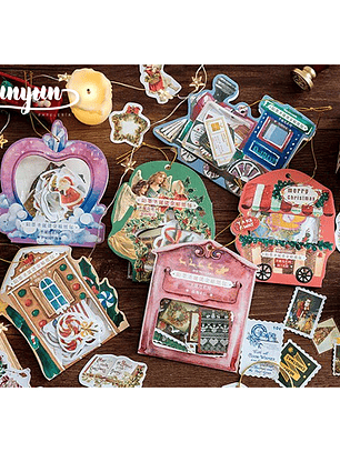 Stickers Golden Christmas - 40 pzas