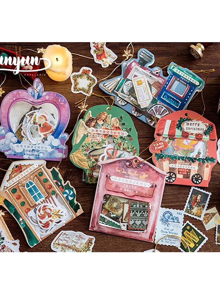 Stickers Golden Christmas - 40 pzas 1
