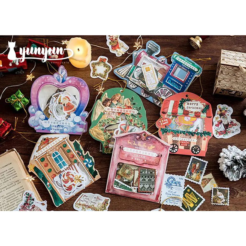 Stickers Golden Christmas - 40 pzas 1