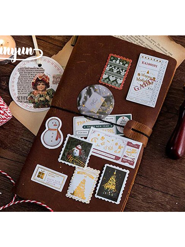 Stickers Golden Christmas - 40 pzas 2