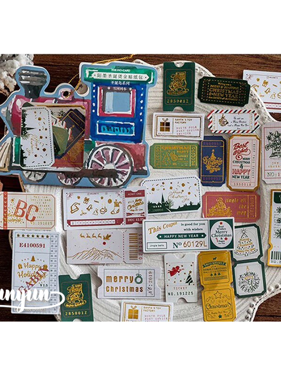 Stickers Golden Christmas - 40 pzas 3