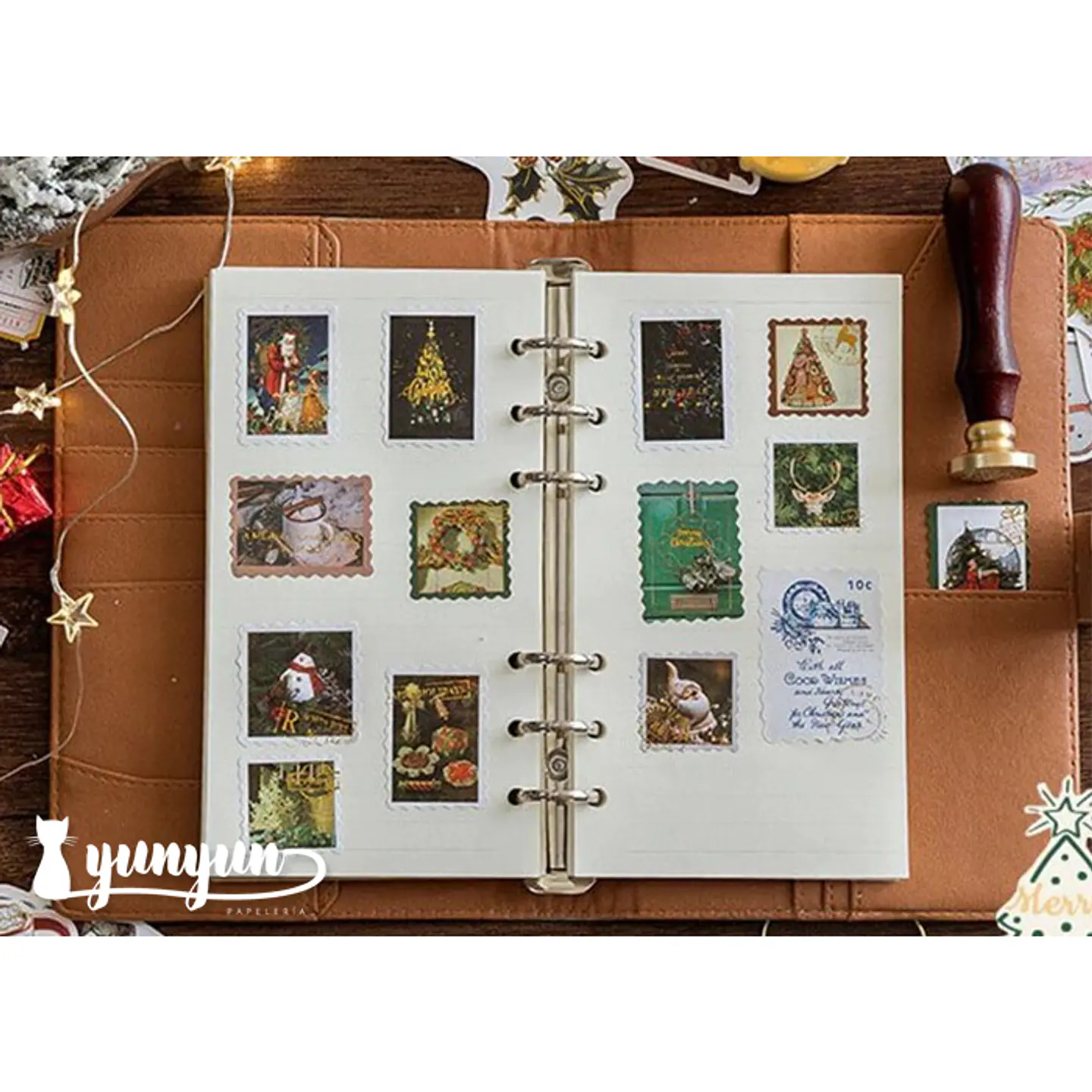 Stickers Golden Christmas - 40 pzas 4
