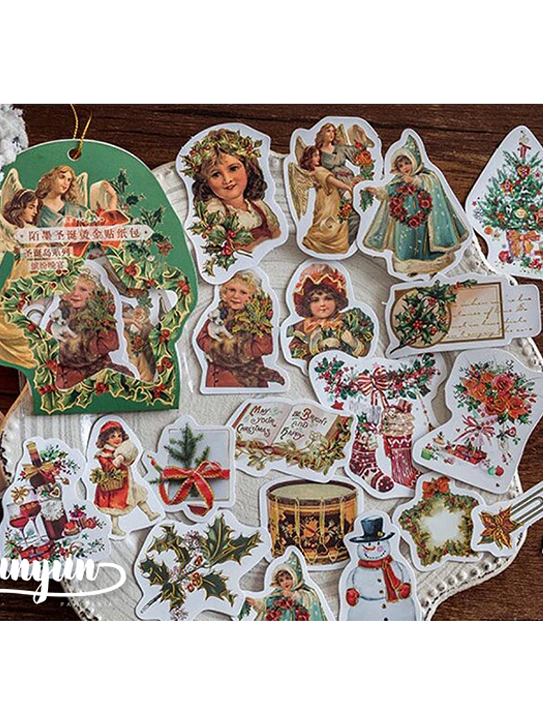 Stickers Golden Christmas - 40 pzas 5