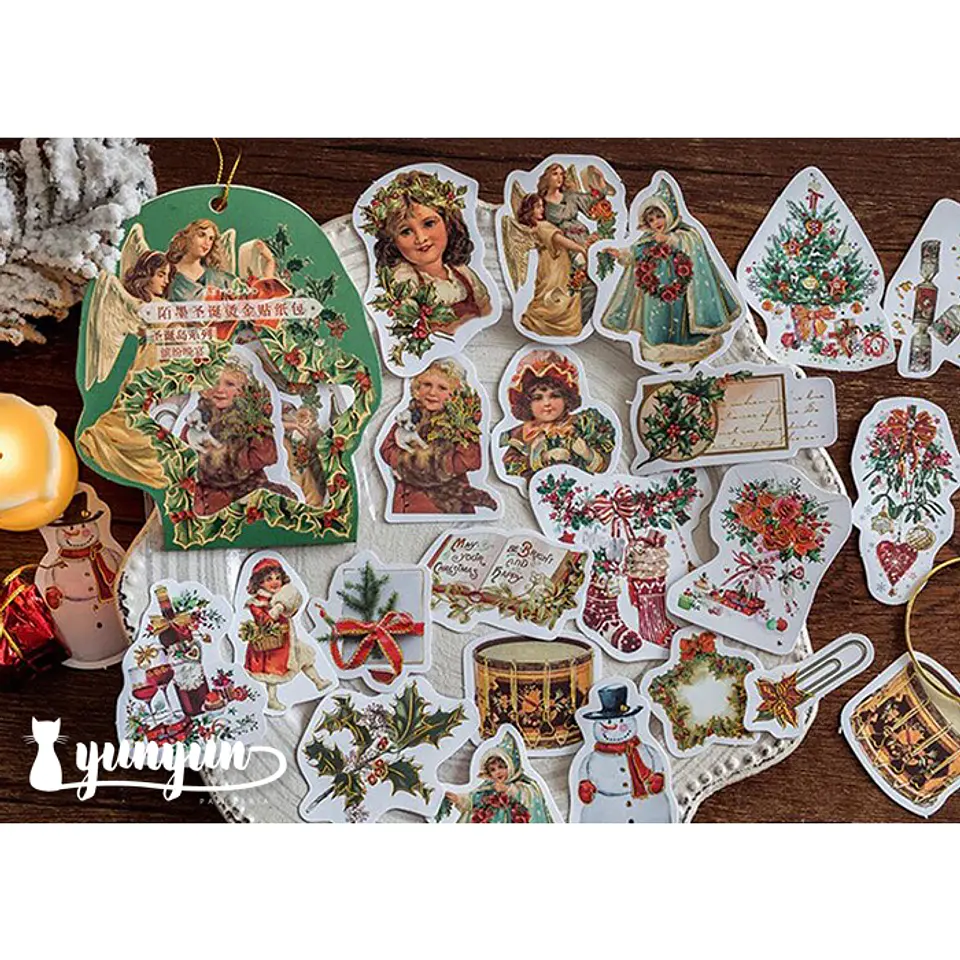 Stickers Golden Christmas - 40 pzas 5